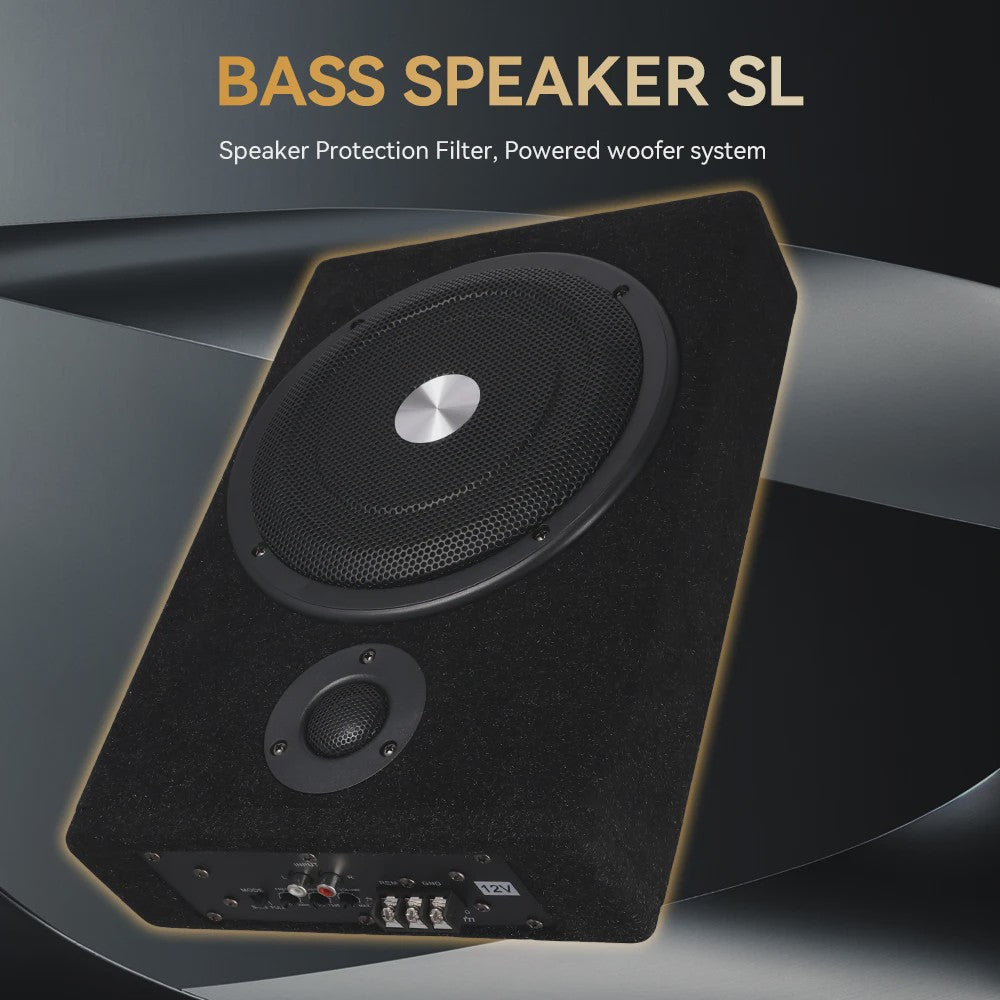 Podofo 8 inch 600W Slanke Actieve Onder-Zetel Subwoofer met Krachtige Versterker