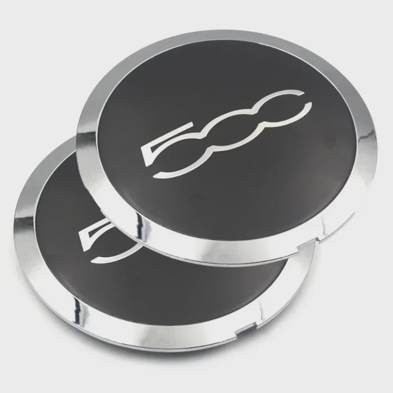 Set Naafdoppen Velgen 500 Logo voor Fiat 500 - 4 Stuks
