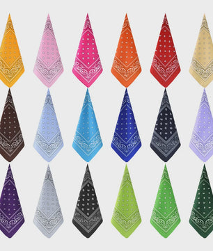 20-delige Set Paisley Bandana Sjaaltjes - Kleurrijk & Veelzijdig voor Mannen en Vrouwen