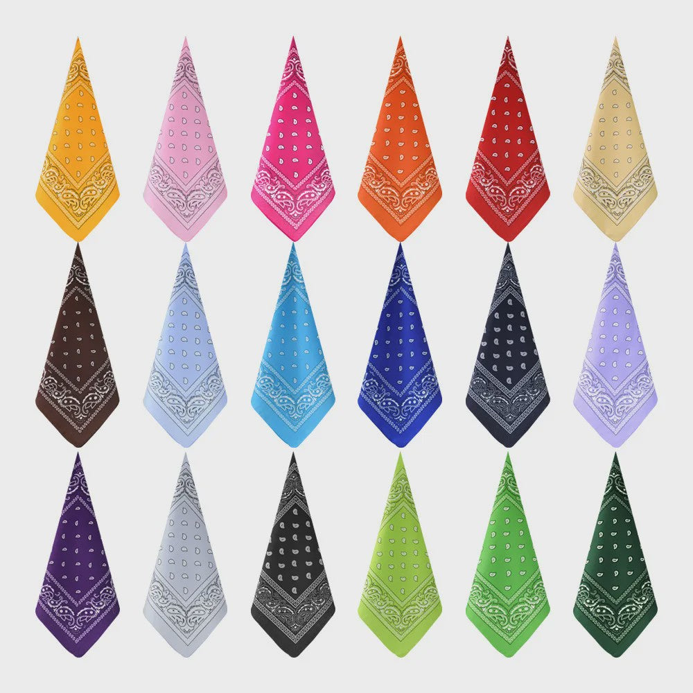 20-delige Set Paisley Bandana Sjaaltjes - Kleurrijk & Veelzijdig voor Mannen en Vrouwen