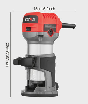 Elektrische Handfrees 710W - Variabele Snelheid & 5 Bitjes voor Houtbewerking