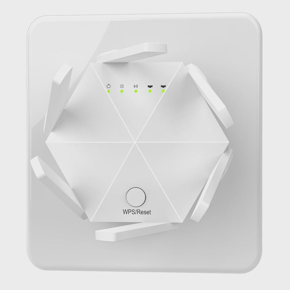 1200Mbps WiFi Repeater met 6 Antennes: Krachtige Signaalversterker voor Snel Internet
