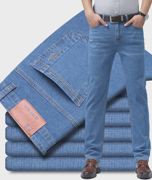 Heren Jeans - Rechte Pasvorm, Zomerse Stijl, Zakelijk & Casual