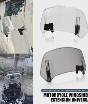 Universeel Verstelbaar Motorfiets Windscherm Verlengstuk - Clamp-On Spoiler Deflector
