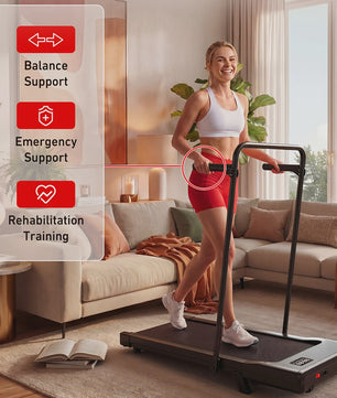MJWW Opvouwbare Loopband met 6% Incline, 3.8mph/6kph, LCD Scherm & APP Monitoring