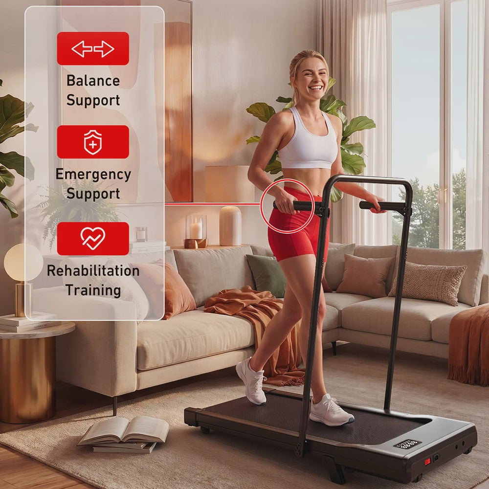 MJWW Opvouwbare Loopband met 6% Incline, 3.8mph/6kph, LCD Scherm & APP Monitoring