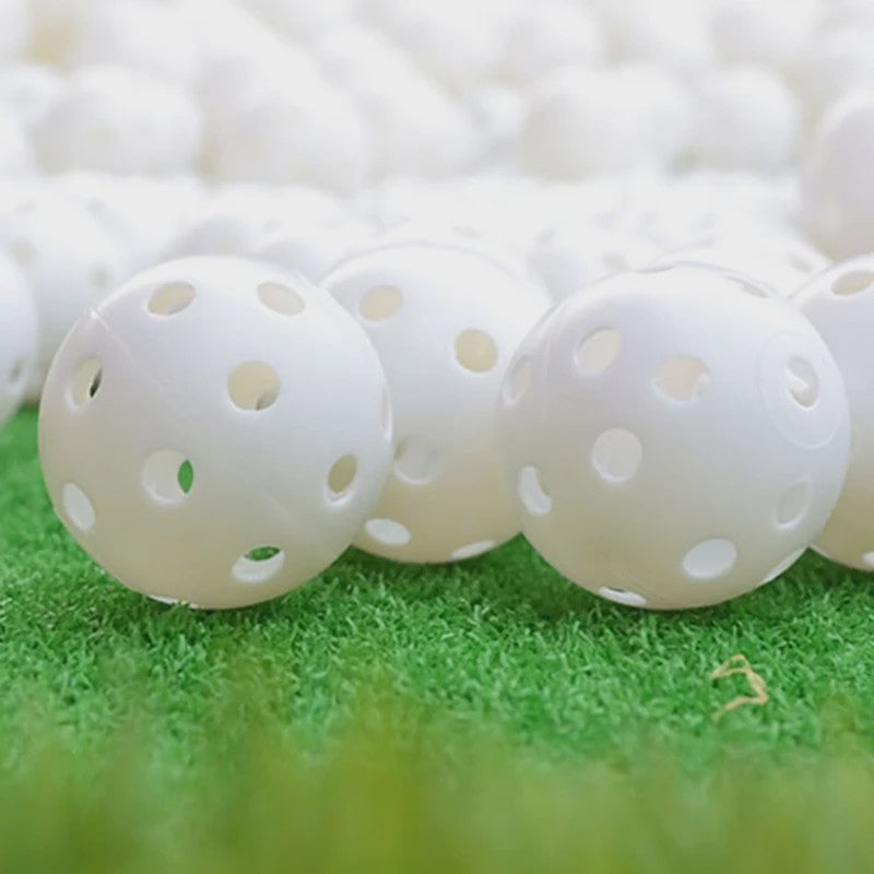10x Oefen Golfballen - Lichtgewicht Plastic Trainingsballen voor Driving Range & Swing Oefening