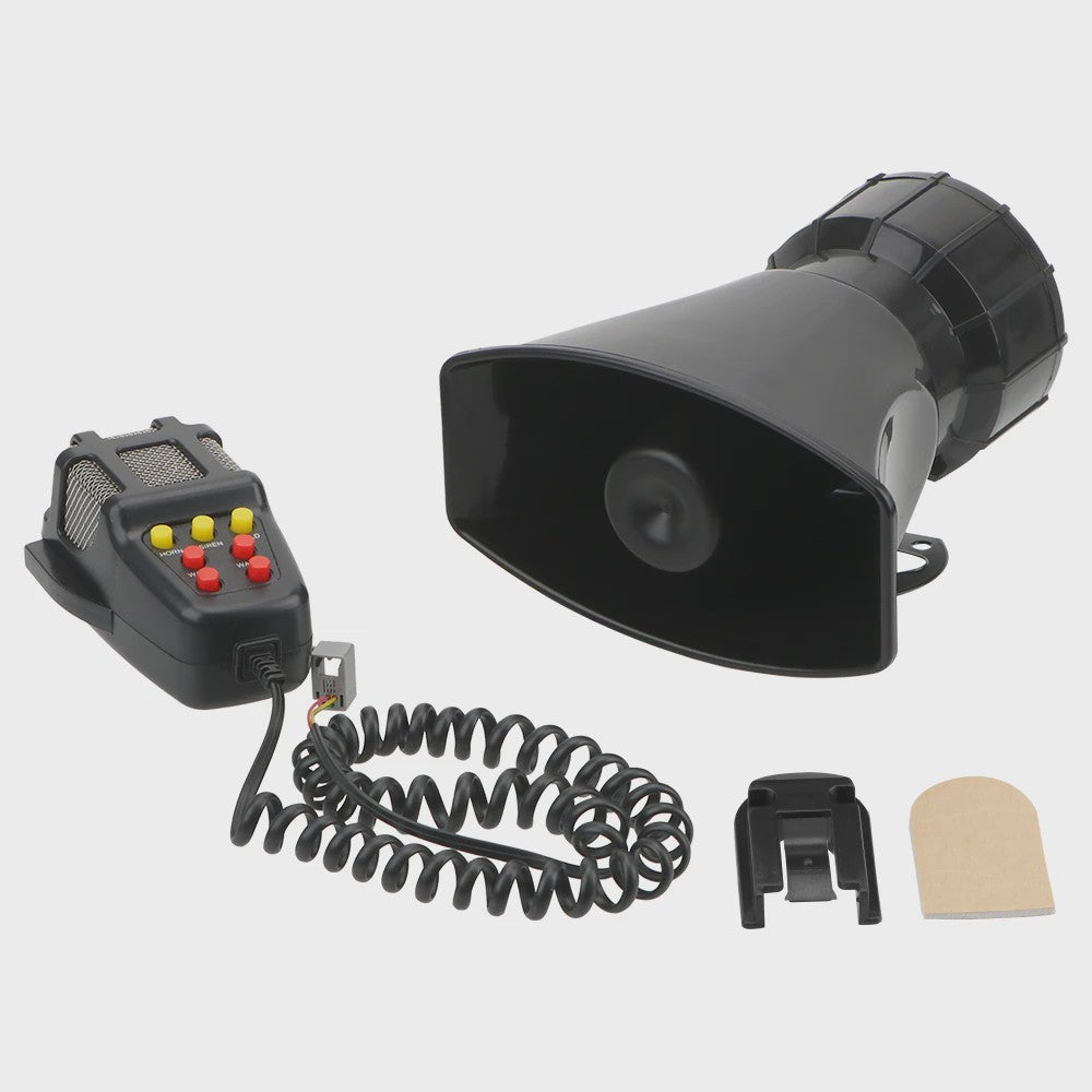 12V Auto Alarm Systeem: Luidspreker, Megafon, Sirene & Hoorn met Microfoon