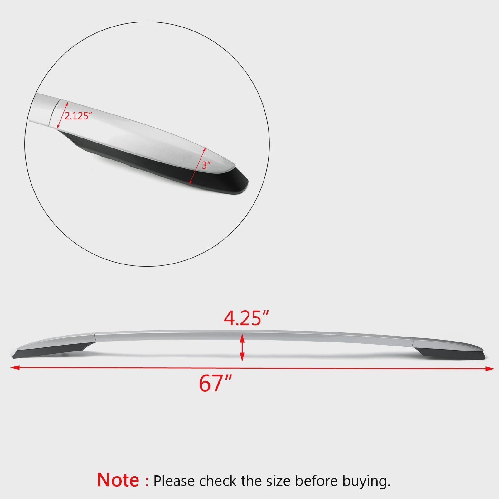 Aluminium Dakdragers Rails voor Toyota RAV4 (2013-2019) - Zilver