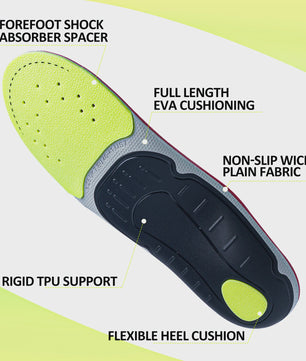 Orthopedische Inlegzolen voor Hoge Boog, Platte Voet & Pijnverlichting - Unisex