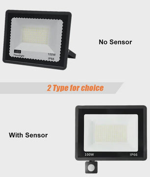 Waterdichte LED Floodlight met PIR Bewegingssensor - 10W tot 100W
