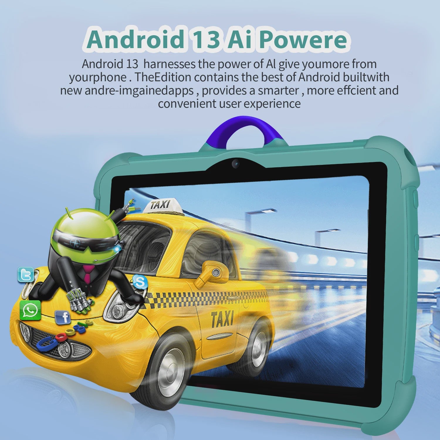 7 Inch Kinder Tablet PC - Android 13, 4GB RAM, 64GB ROM, Educatief & Leerzaam