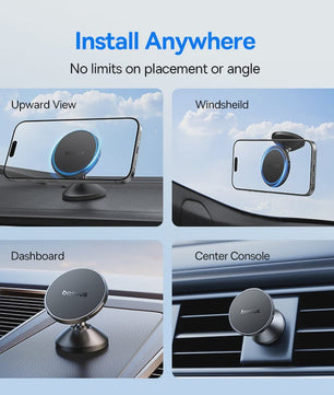 Baseus Magnetische Autohouder voor Telefoon - Universeel, 720° Draaibaar & Sterk