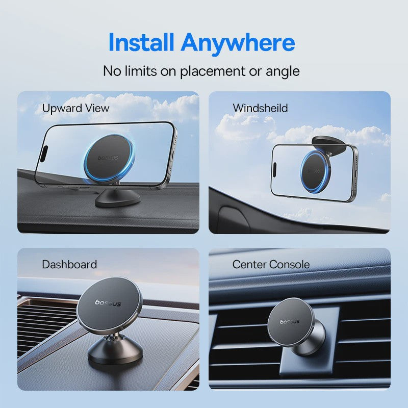 Baseus Magnetische Autohouder voor Telefoon - Universeel, 720° Draaibaar & Sterk