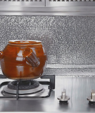 Keuken Sticker - Hittebestendig, Waterdicht & Oliebestendig - Aluminium Folie Look