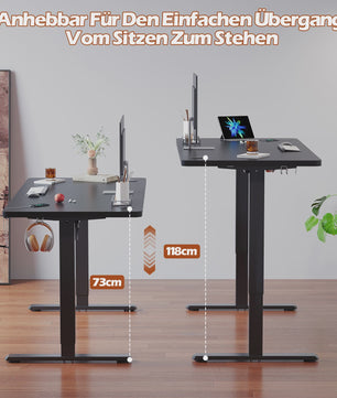 Elektrisch In Hoogte Verstelbaar Bureau met USB Poort - Sta-Zit Computerbureau