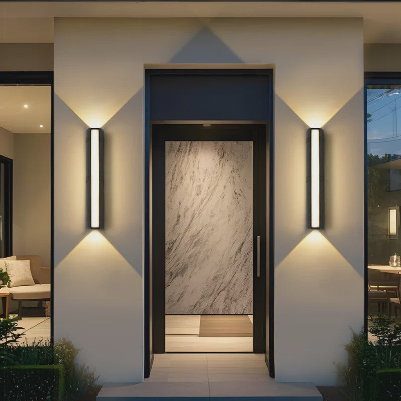Moderne Waterdichte LED Buitenmuurverlichting - Lange Strip Aluminium IP65