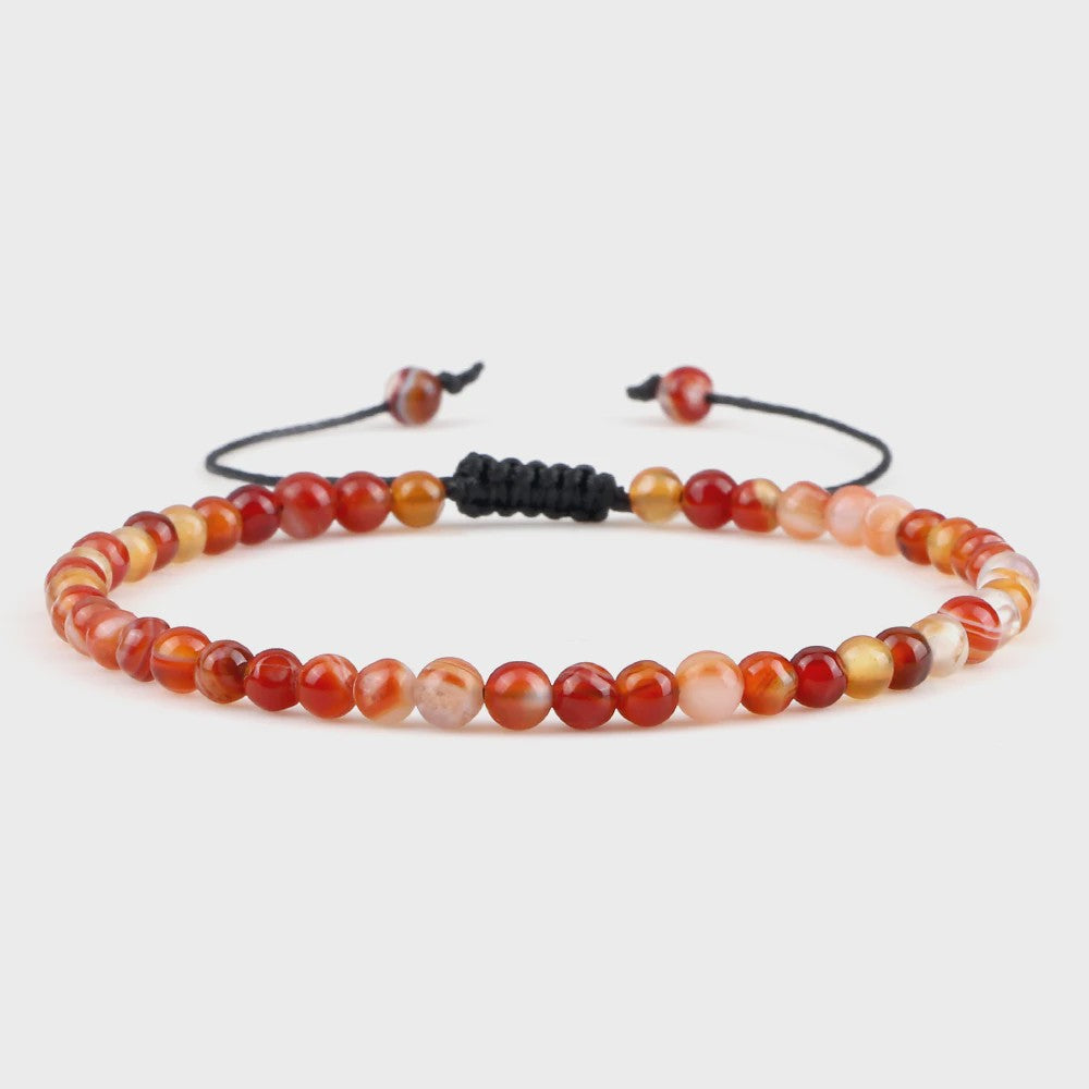 Natuurlijke 4mm Kralen Armbanden - Agate & Onyx - Yoga, Gebed & Stijlvol
