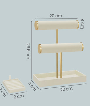 SONGMICS Sieraden Organizer met 3 etages en fluwelen afwerking
