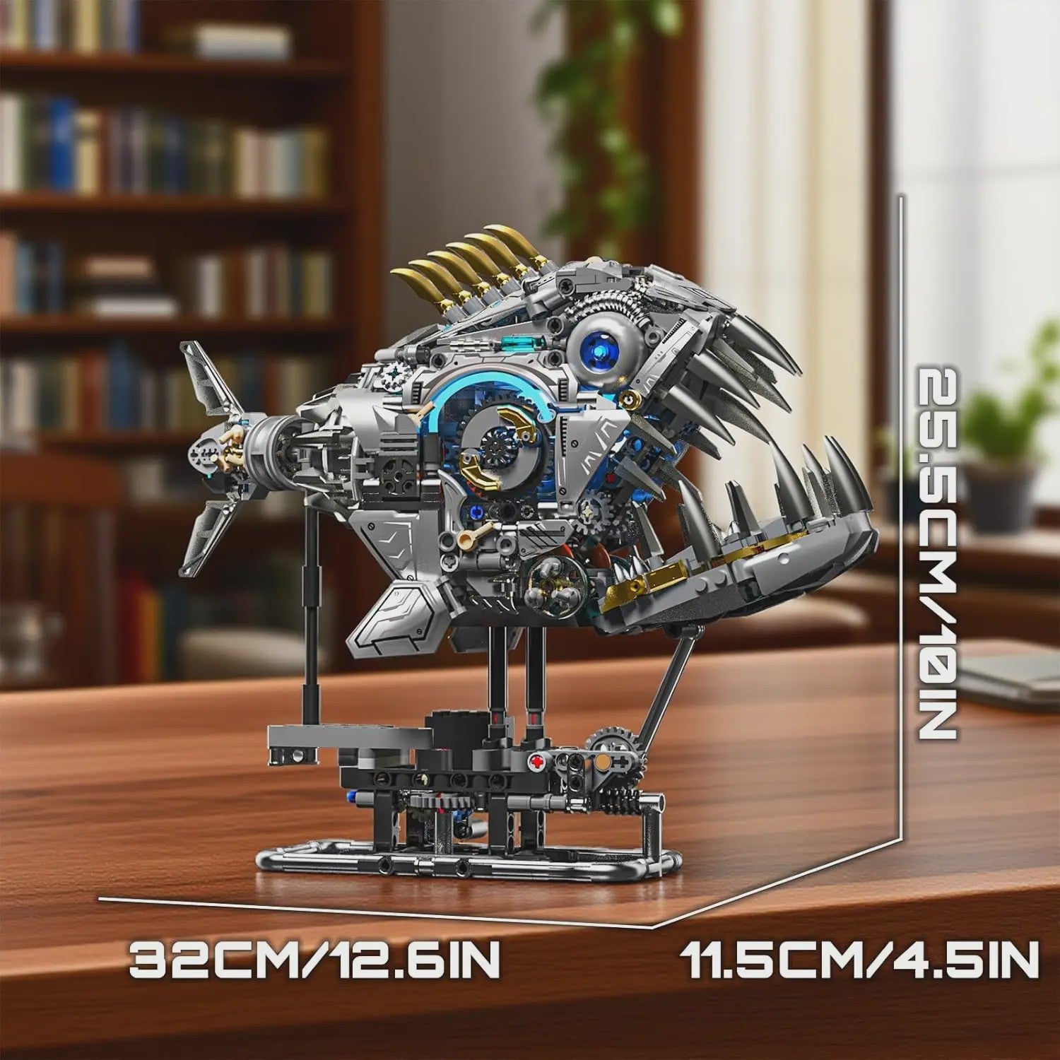 Mechanische Piranha Bouwset - 1085 Stukjes - STEM & Creatief Speelgoed