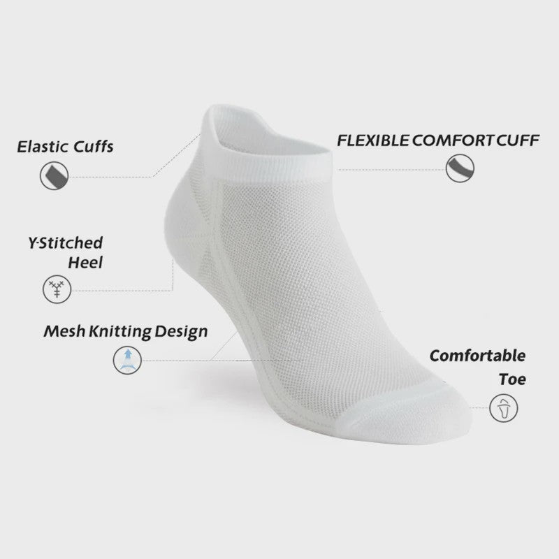 10/20 Paar Heren Enkel Sokken - Ademend Mesh, Sport & Casual, Zomer