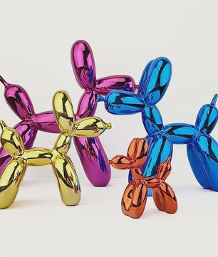 Glanzende Ballonhond Sculptuur - Stijlvolle Decoratie voor Huis & Kantoor