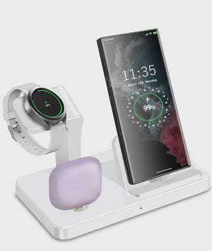 3-in-1 Draadloze Oplaaddock met Type-C voor Samsung Telefoon, Horloge & Buds - Snelladen