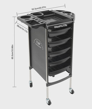 6-Laags Salon Trolley met Wielen - Ideaal voor Kappers, Schoonheidssalons & Dierenwinkels