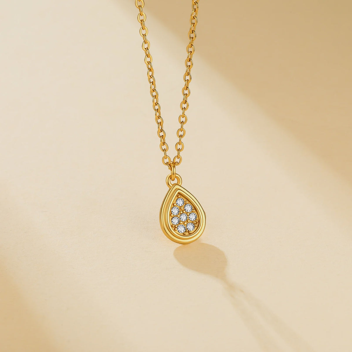 Minimalistische Waterdruppel Hanger Ketting - Roestvrij Staal Sieraden voor Dames