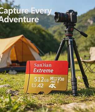 SanDian Extreme Micro SDXC Kaart - V30, Class 10, A2 - Hoge Capaciteit voor Telefoon, Camera, Drone