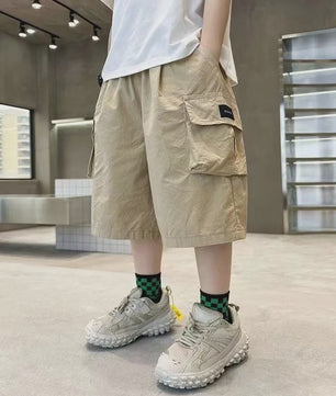 Zomerse Jongens Shorts met Grote Zakken - Katoen, Half Lang - Perfect voor Buiten & Sport (3-14 Jaar)