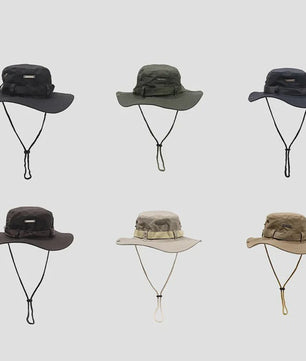 Heren Bucket Hat met Brede Rand - UV Bescherming voor Vissen, Wandelen & Outdoor