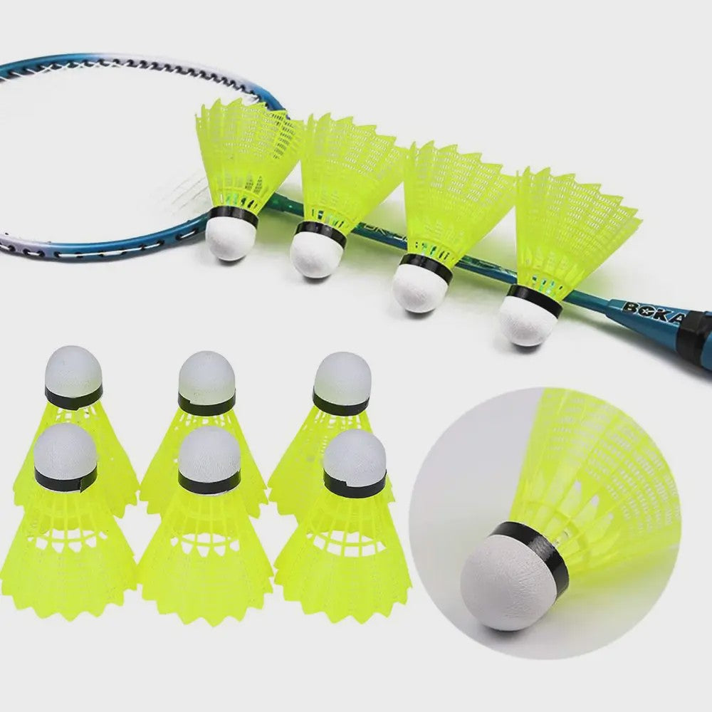 Nylon Badmintonshuttles - Set van 12 - Duurzaam & Stabiel voor Training