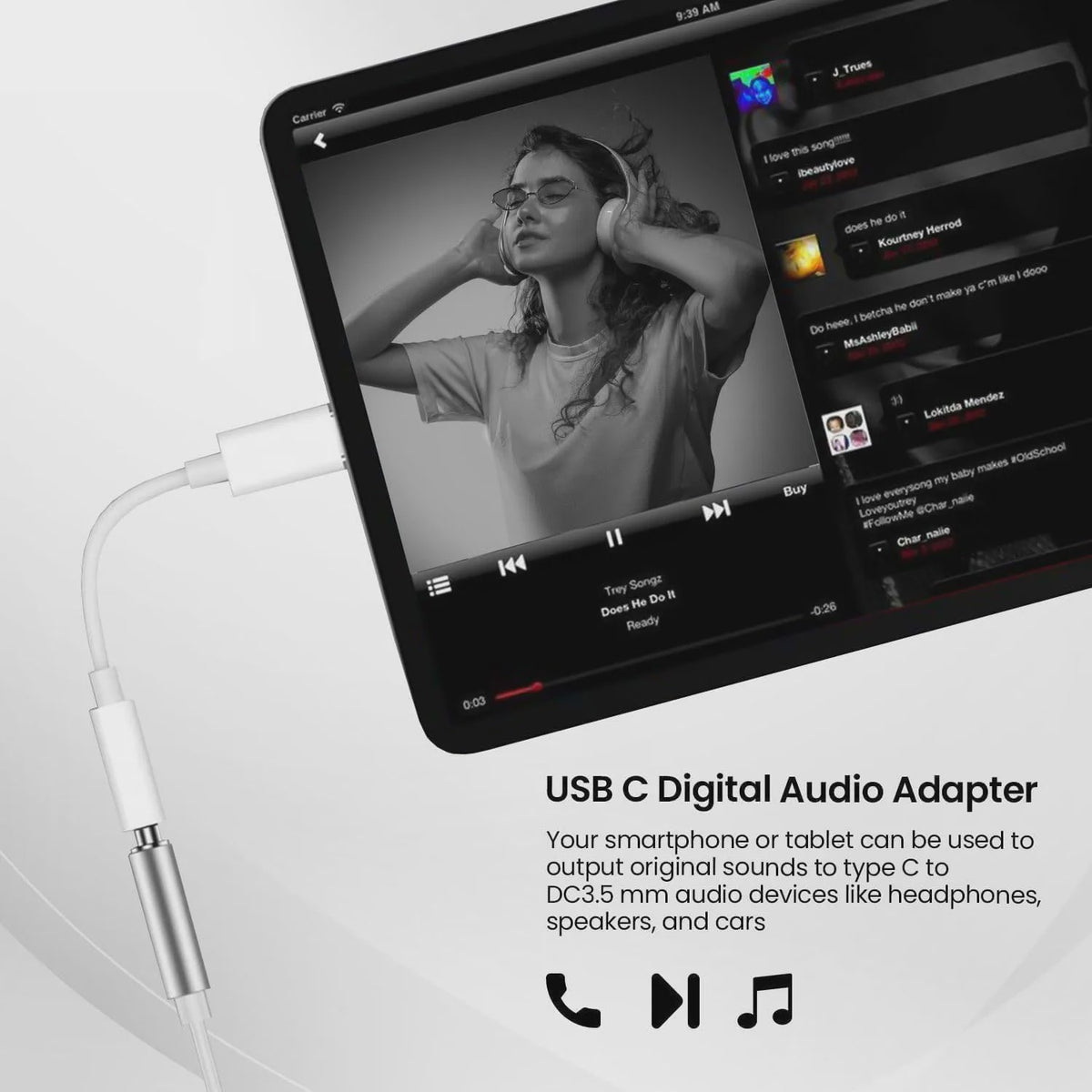 USB-C naar 3.5mm Audio Adapter: Hoge Kwaliteit Converter voor Telefoons & Tablets