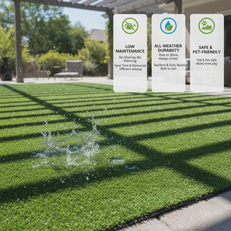 Kunstgras 1x10m UV-bestendig - 10m² Groen Siergras voor Tuin & Terras