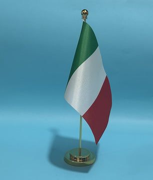 Bureauvlag Italië 14x21cm - Polyester Desk Flag met Standaard