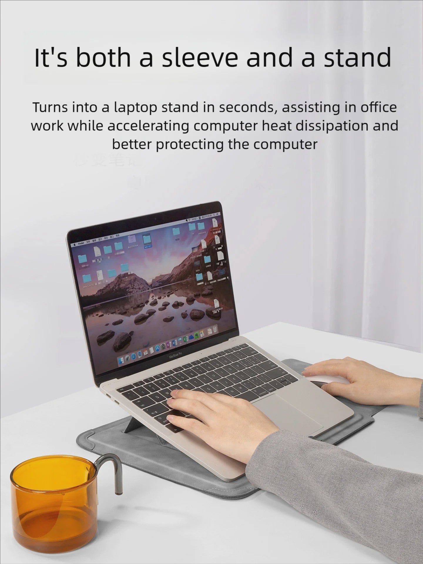 Multifunctionele Laptop Sleeve 13-16 inch met Standfunctie & Bescherming