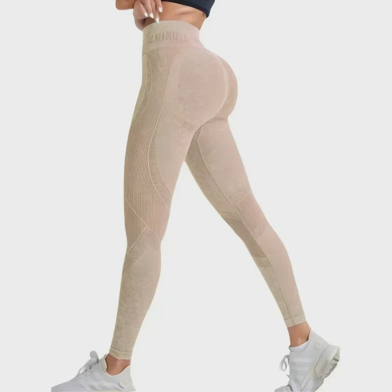 Naadloze Hoge Taille Yoga Legging - Hip Lifting & Ademend voor Sport