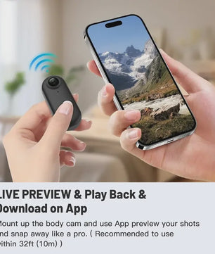 Mini Body Camera Full HD met WiFi - Draagbaar voor Motor, Fiets & Sportactie