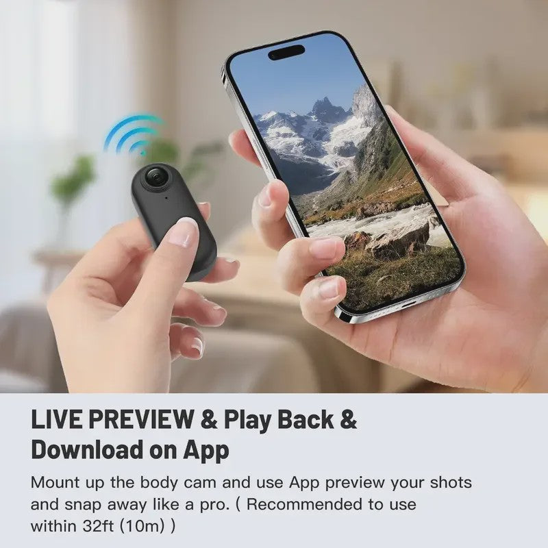 Mini Body Camera Full HD met WiFi - Draagbaar voor Motor, Fiets & Sportactie