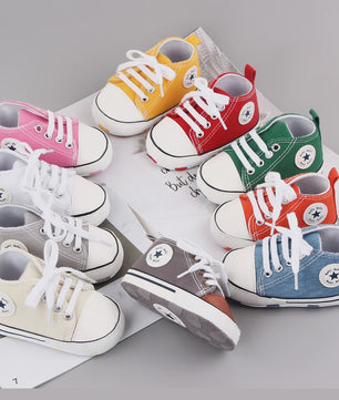 Babyschoenen Canvas Sneakers - Eerste Stapjes Schoentjes met Zachte Zool