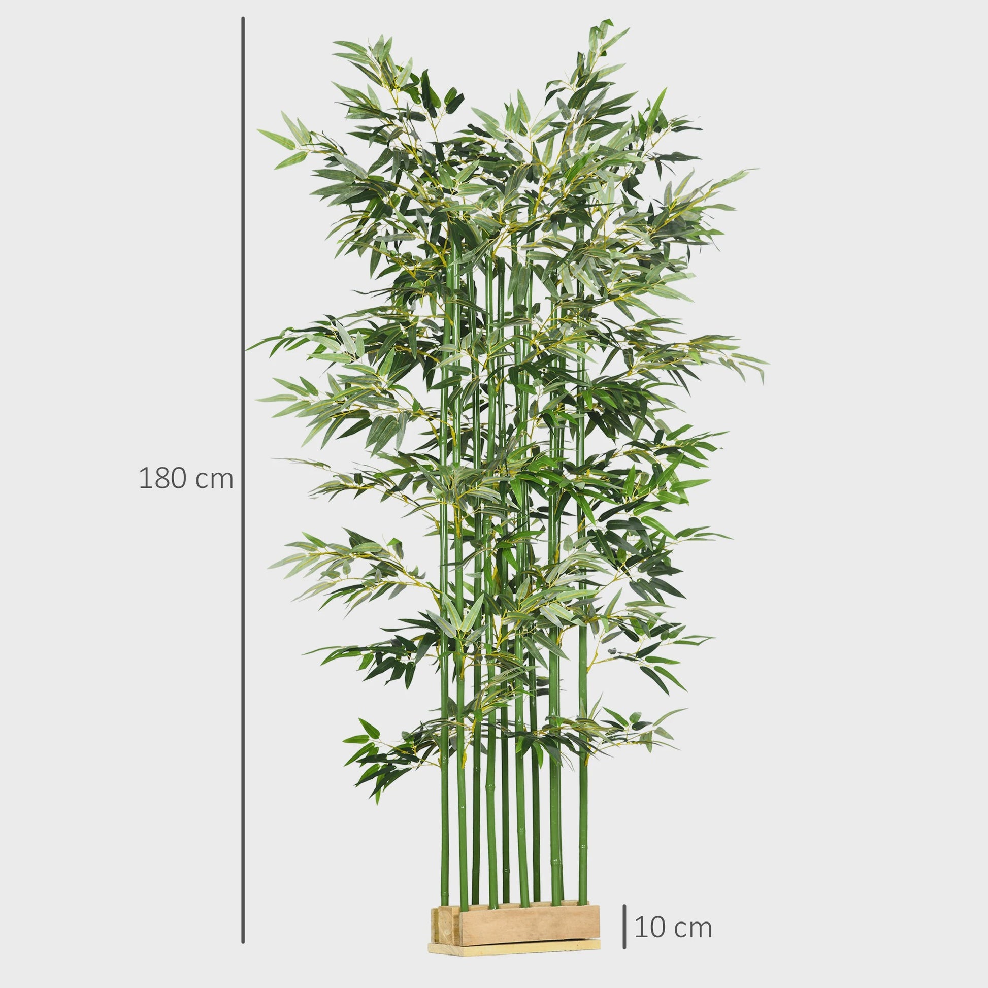 Realistische Kunst Bamboe Plant met 1640 Bladeren in Houten Pot - Onderhoudsarm voor Binnen & Buiten