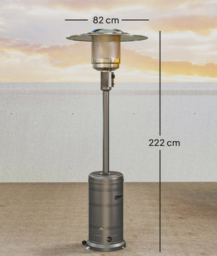 Outsunny Terrasverwarmer Gas 13000W - Draagbaar, Verstelbaar & Veilig