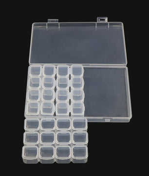 28 Vaks Transparante Opbergdoos met Verwijderbare Compartimenten - Ideaal voor Medicijnen, Sieraden & Nail Art