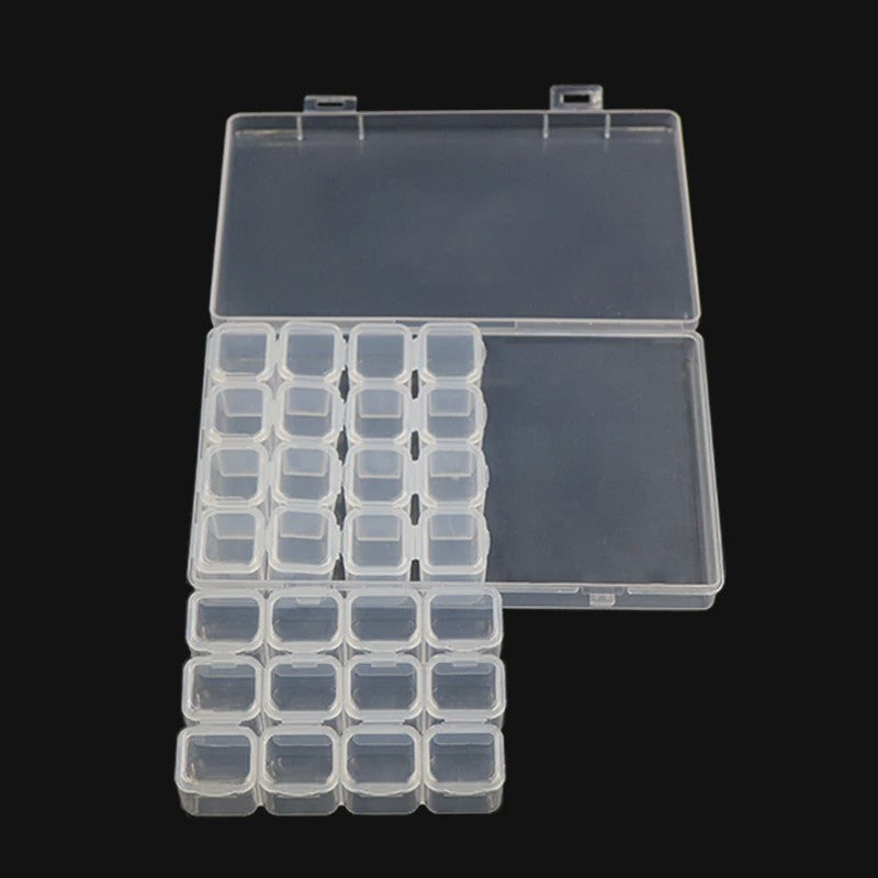 28 Vaks Transparante Opbergdoos met Verwijderbare Compartimenten - Ideaal voor Medicijnen, Sieraden & Nail Art