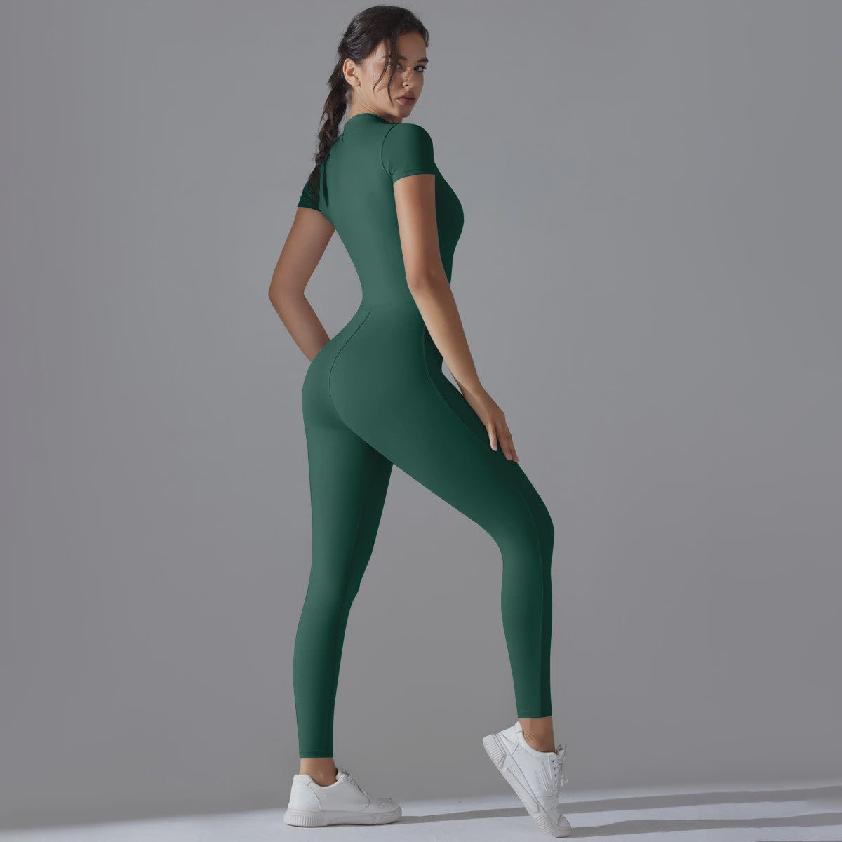 Naked Jumpsuit: Short Sleeve Yoga & Fitness Pak - Sneldrogend & Ademend