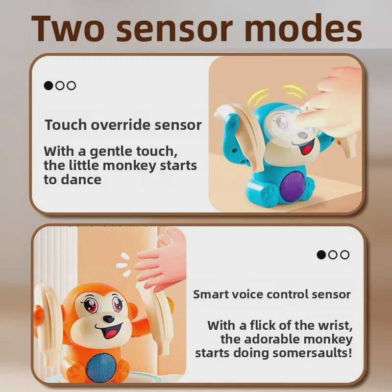 Elektrische Rollende Aap met Licht & Muziek - Interactief Educatief Speelgoed