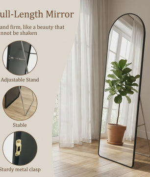 Grote Staande Spiegel 160x48cm - Volledige Lengte Spiegel met Aluminium Frame & HD Glas