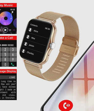 Multifunctioneel Smartwatch voor Heren & Dames - Bluetooth, Muziek, Fitness & Slaapmonitor