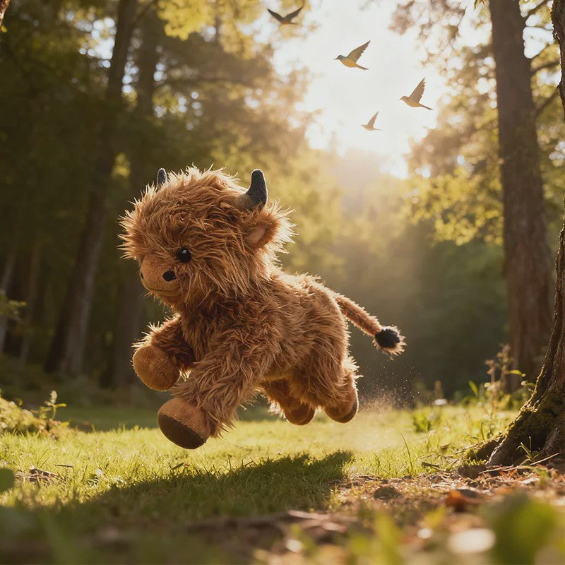 Zachte Pluche Koe Knuffel (25cm) - Schotse Hooglander Speelgoed voor Kinderen & Decoratie